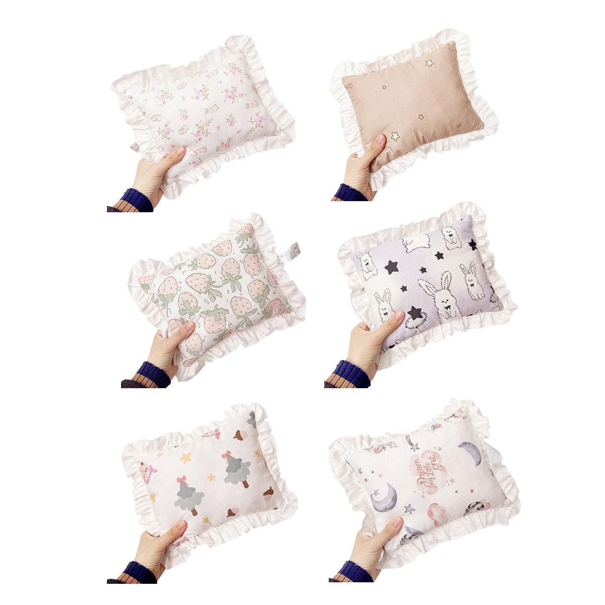 Lace Cat Pillow Soft Pet Cushion for Sleeping Comfortable Kitty Bed Cushion - White Strawberry
