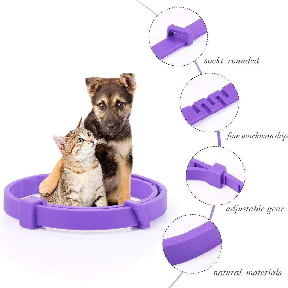 3/4pcs Calming Collar for Cats and Dogs Soothing Pet Relief Collar Long Lasting - 70cm-3PCS