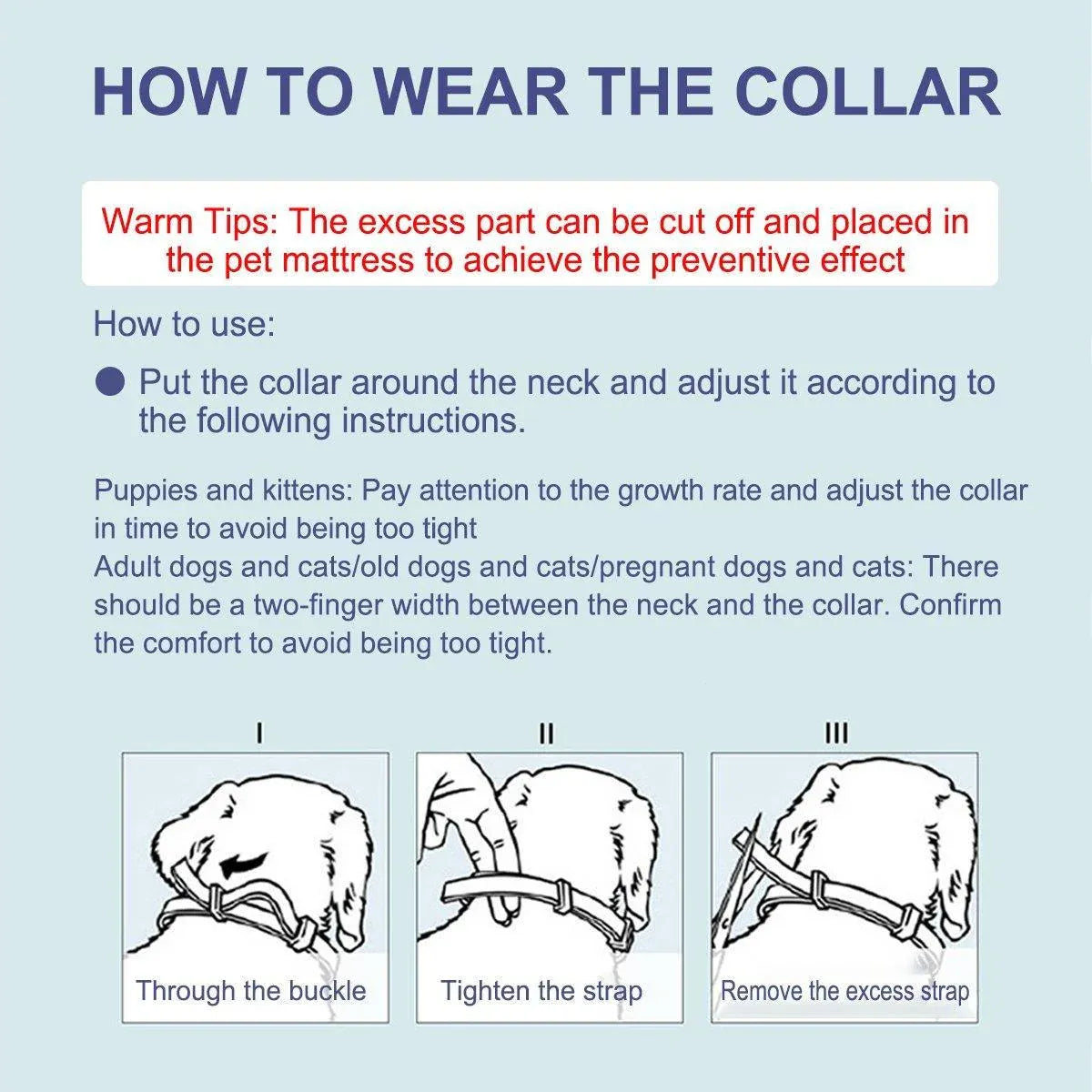 3/4pcs Calming Collar for Cats and Dogs Soothing Pet Relief Collar Long Lasting - 70cm-3PCS