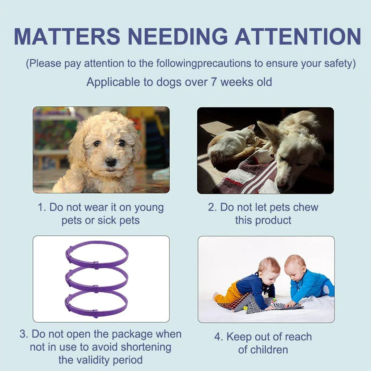 3/4pcs Calming Collar for Cats and Dogs Soothing Pet Relief Collar Long Lasting - 70cm-3PCS