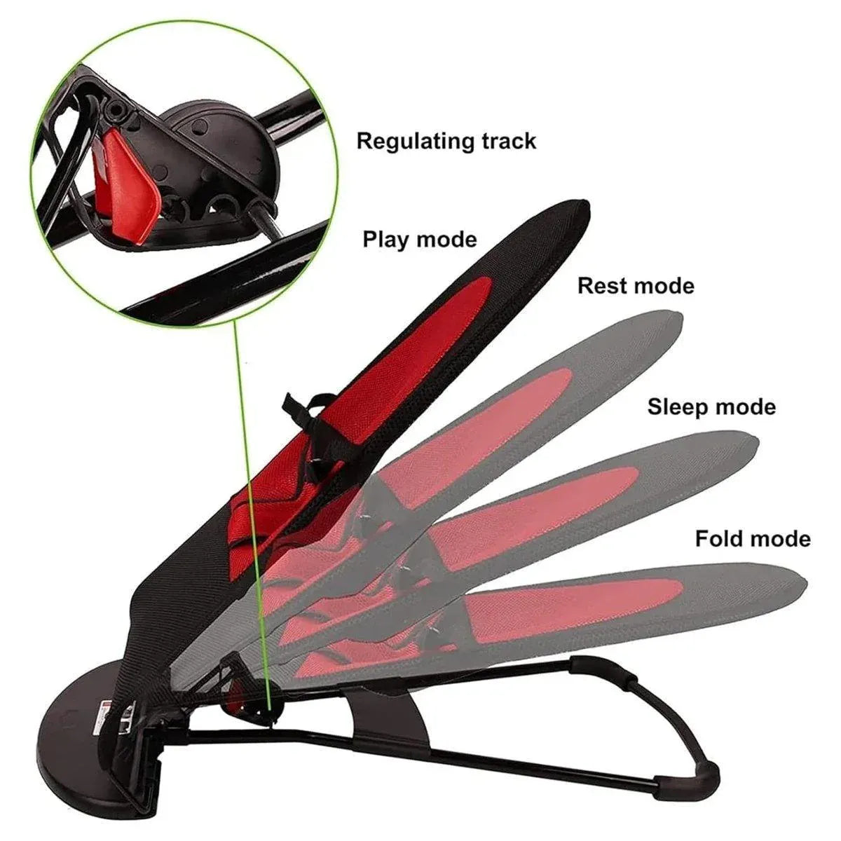 Pet Rocking Chair for Dogs Cats Foldable Pet Bed Portable Sleeping Lounger Chair - Red