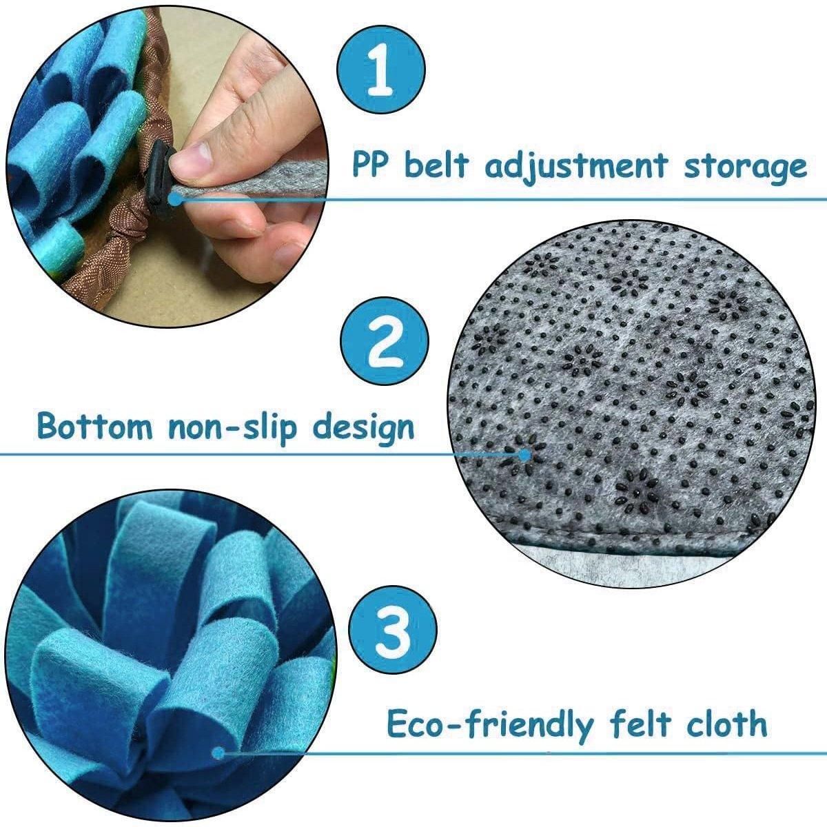 Pet Sniffing Mat Dog Training Slow Feeder Puzzle Toys Interactive Snuffle Mat