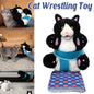 Wrestler Cat Interactive Hand Puppet Kitten Toy Pet Play Plush Puppet For Cats