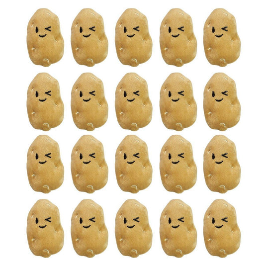 20PCS Handmade Cute Squeaky Little Potato Doll Pet Plush Doll For Dog Cat