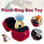 Plush Pet Toy Interactive Ring Box Chew Toy for Dogs and Cats Soft Squeaky Play