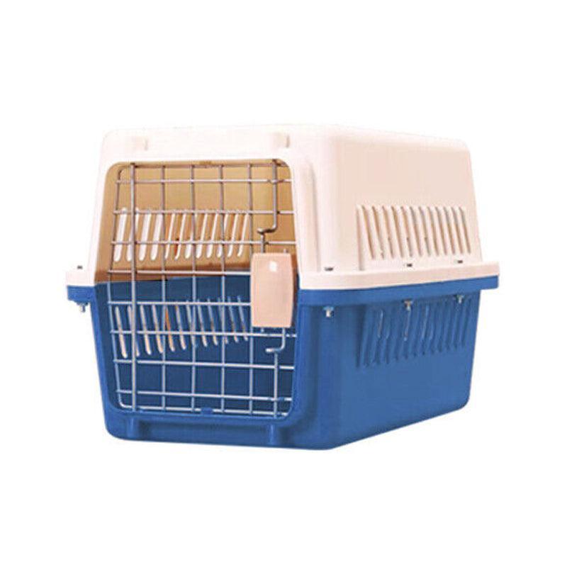 Portable Pet Travel Carrier Crate for Dog Cat Rabbit Ventilated Transport Box - Black