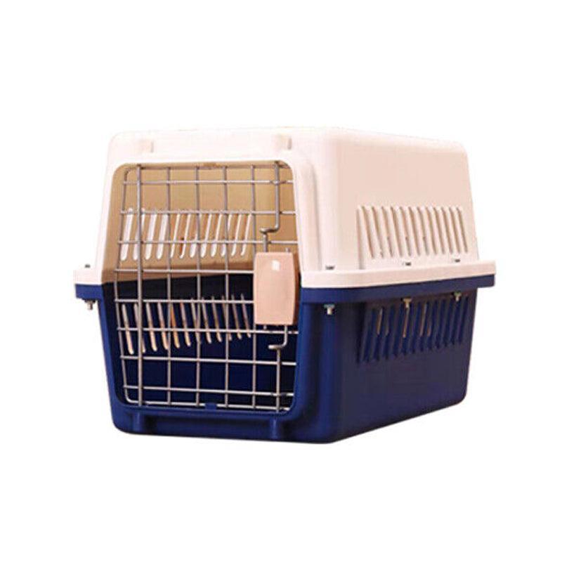 Portable Pet Travel Carrier Crate for Dog Cat Rabbit Ventilated Transport Box - Black