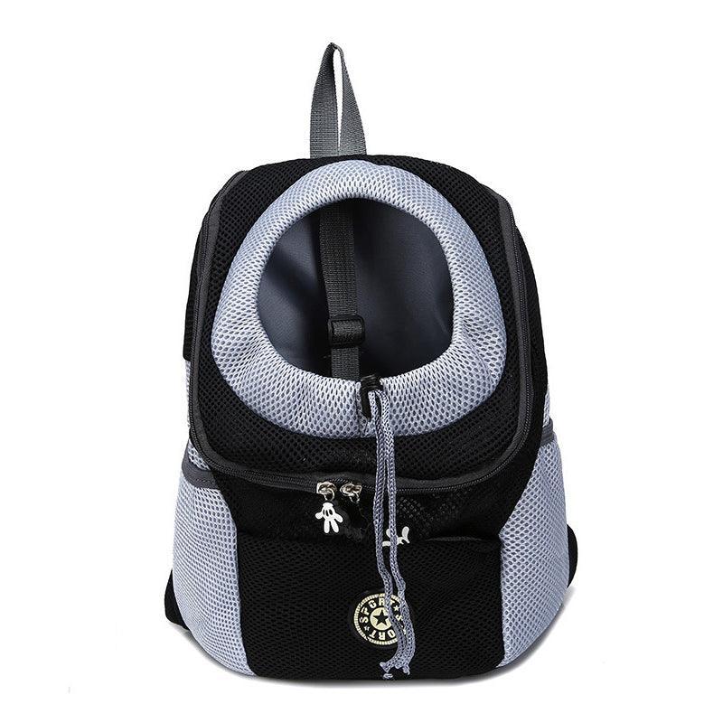 L Size Puppy Travel Mesh Pet Dog Carrier Backpack Front Travel Portable Shoulder Bag - Rose Red