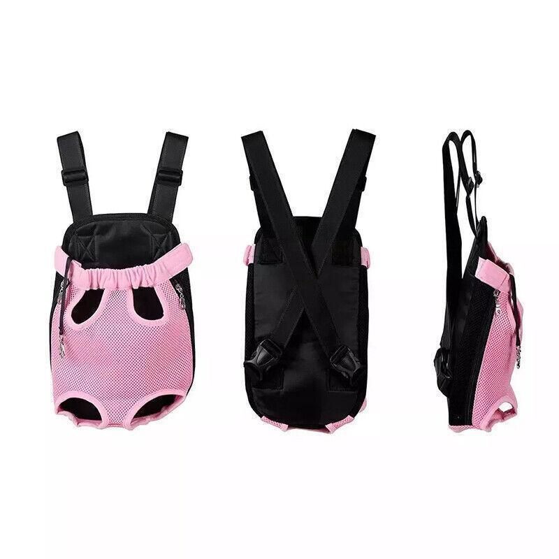 M Size Pet Carrier Dog Cat Puppy Front Back Backpack Shoulder Carry Sling Pouch Bag - Pink