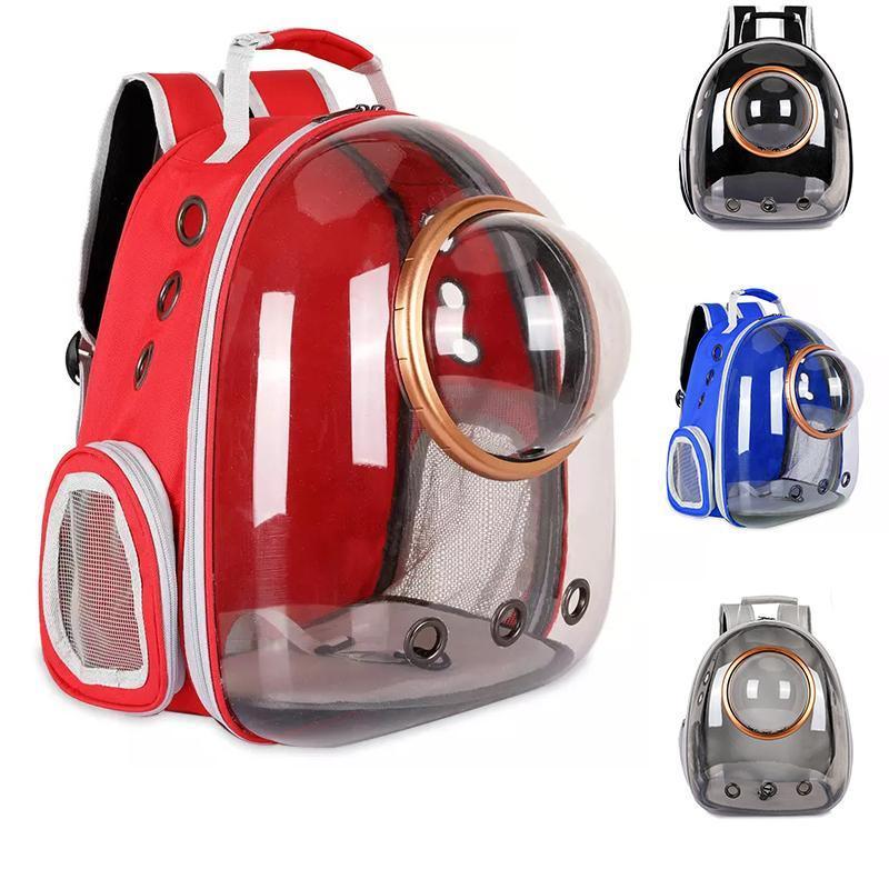 Travel Space Capsule Dog Cat Bag Breathable Outdoor Pet Backpack Carrier - Grey