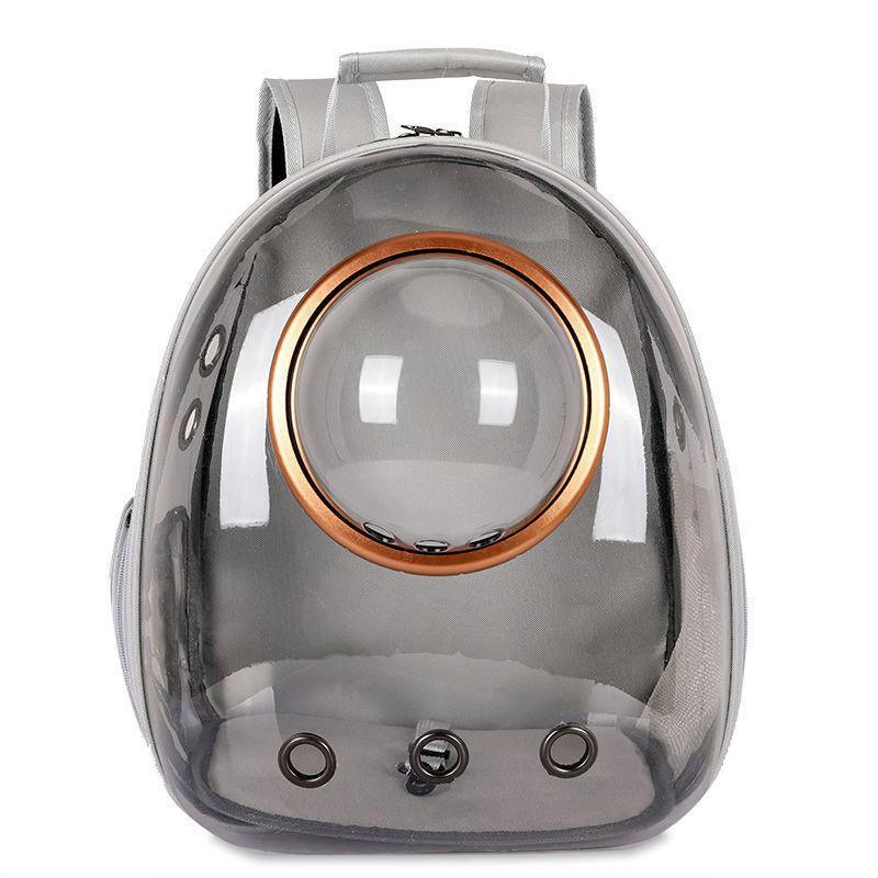 Travel Space Capsule Dog Cat Bag Breathable Outdoor Pet Backpack Carrier - Grey