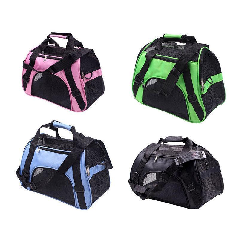 Pet Carrier Bag Portable Large Cat Dog Comfort Tote Travel Bag Airline Approved - Pink
