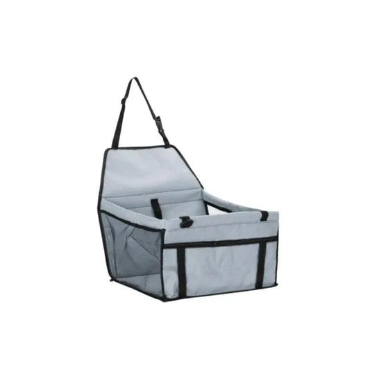 Pet Car Booster Seat Travel Carrier Basket for Cats Dogs with Secure Design - Grey