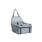 Pet Car Booster Seat Travel Carrier Basket for Cats Dogs with Secure Design - Grey