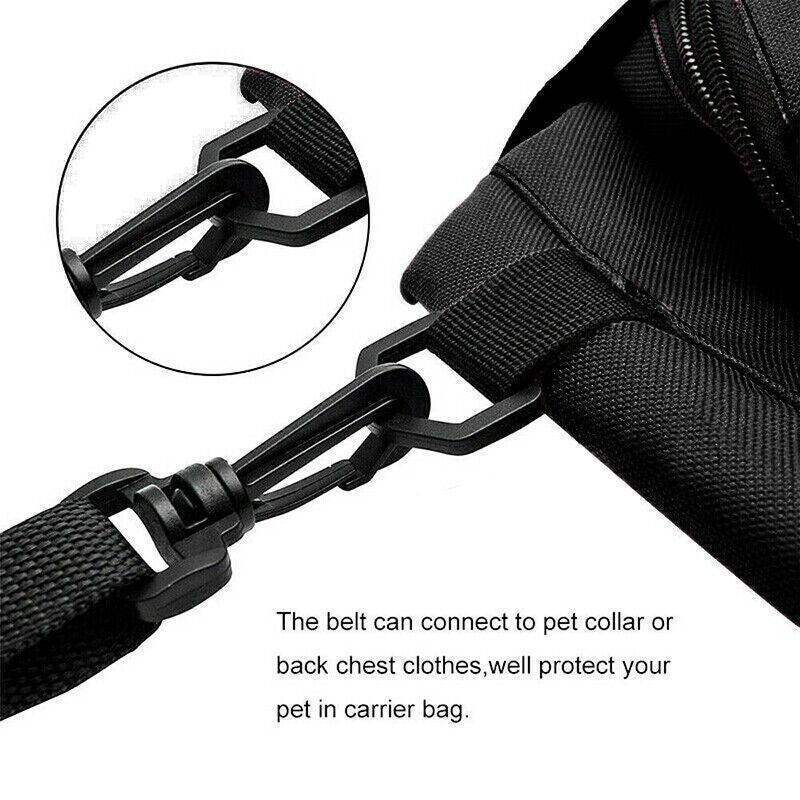 Pet Car Booster Seat Travel Carrier Basket for Cats Dogs with Secure Design - Red