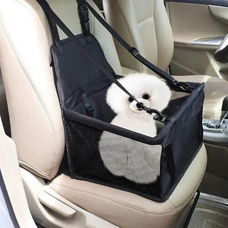 Pet Car Booster Seat Travel Carrier Basket for Cats Dogs with Secure Design - Red