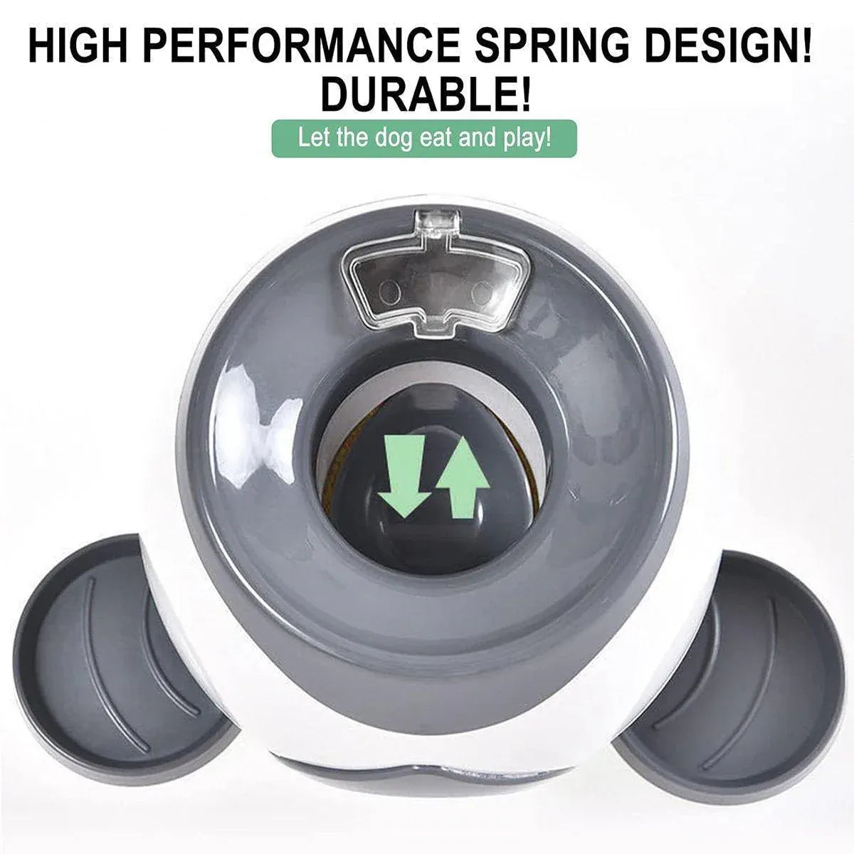 Interactive Dog Toy Tennis Feeder Machine for Training and Treat Rewards - Green