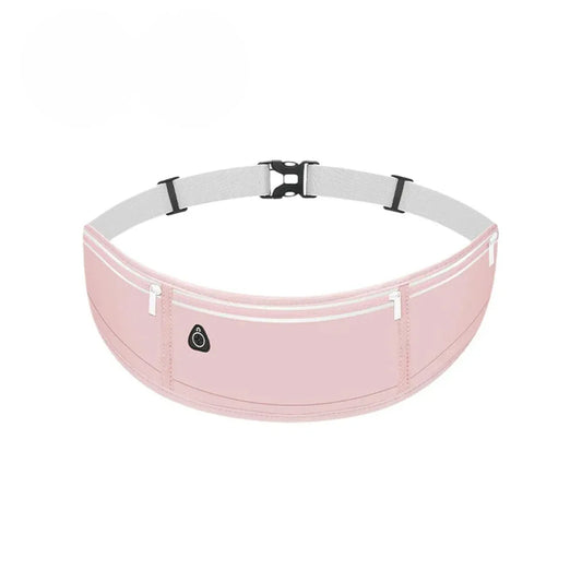 Running Waist Bag Mobile Phone Holder Fitness Sports Small Pouch Adjustable Belt - Dreamy Pink