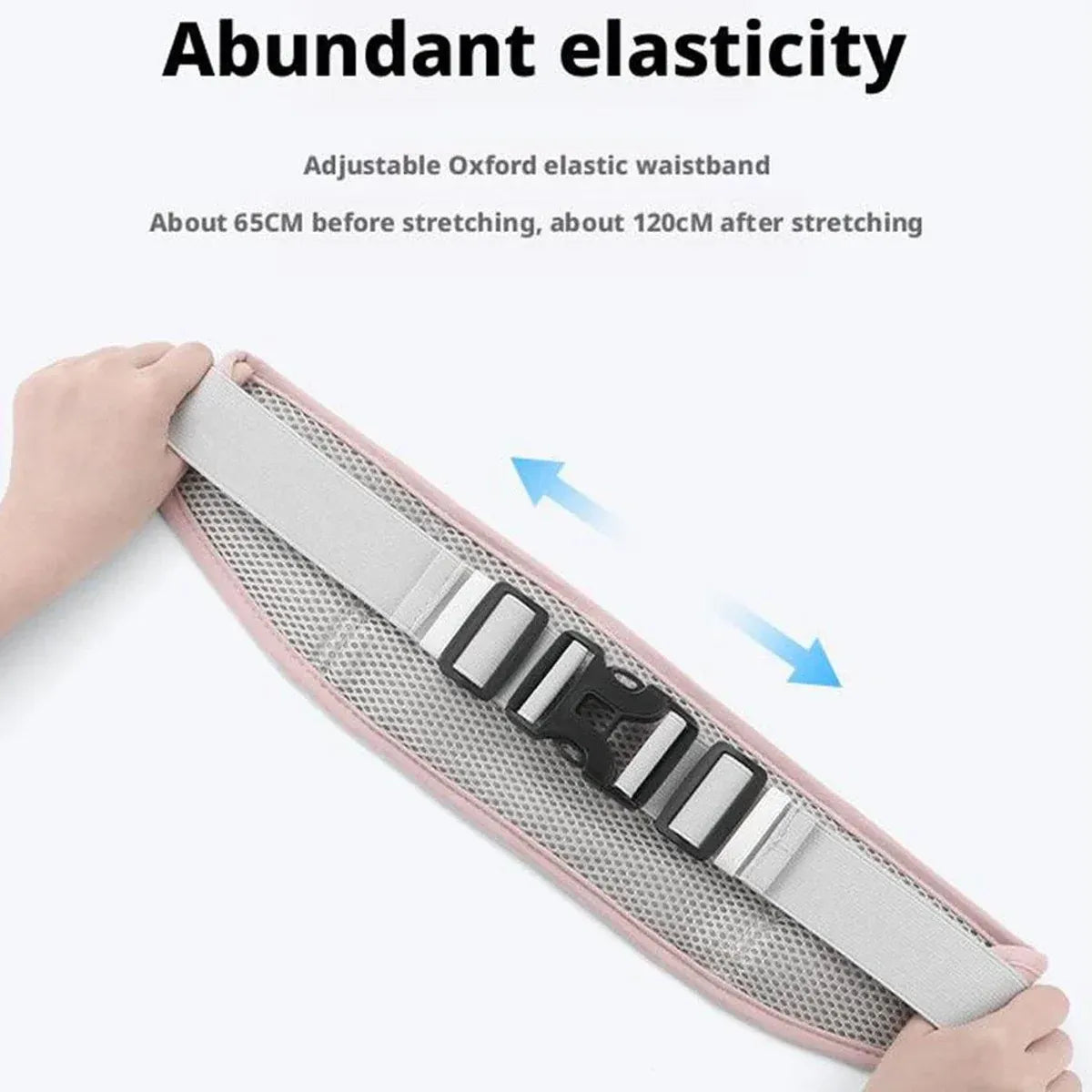 Running Waist Bag Mobile Phone Holder Fitness Sports Small Pouch Adjustable Belt - Shining Grey