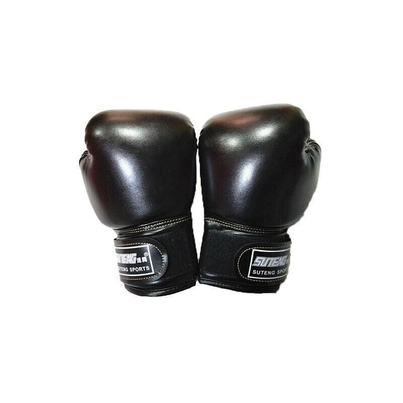 Boxing Sparring Training Gloves MMA Kickboxing Punching Gloves for Practice Sessions - Black