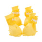 4pcs Cartoon Pet Rain Boots Waterproof Non-Slip Wear-Resistant Shoes for Dogs - Yellow - S