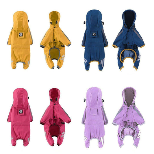 Waterproof Four Corner Pet Raincoats In Large Medium And Small Sizes Are Suitable For Dogs - Orange - M