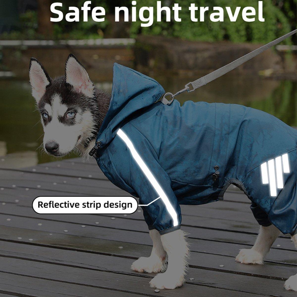 Waterproof Four Corner Pet Raincoats In Large Medium And Small Sizes Are Suitable For Dogs - Orange - XL