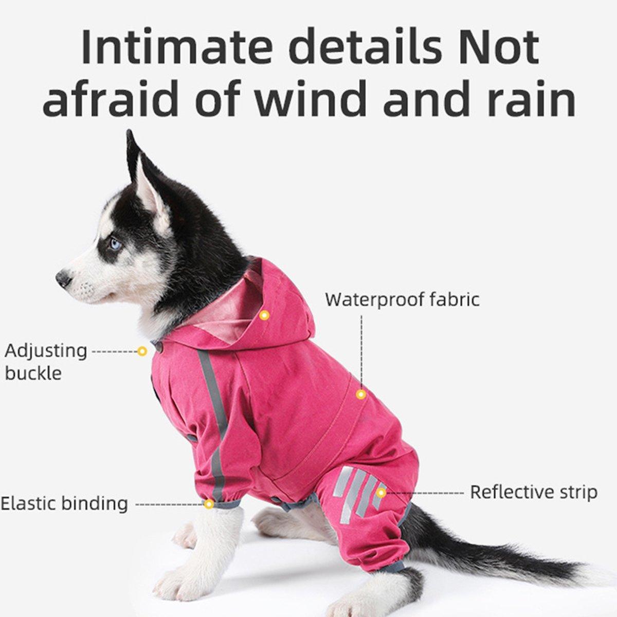 Waterproof Four Corner Pet Raincoats In Large Medium And Small Sizes Are Suitable For Dogs - Orange - XL