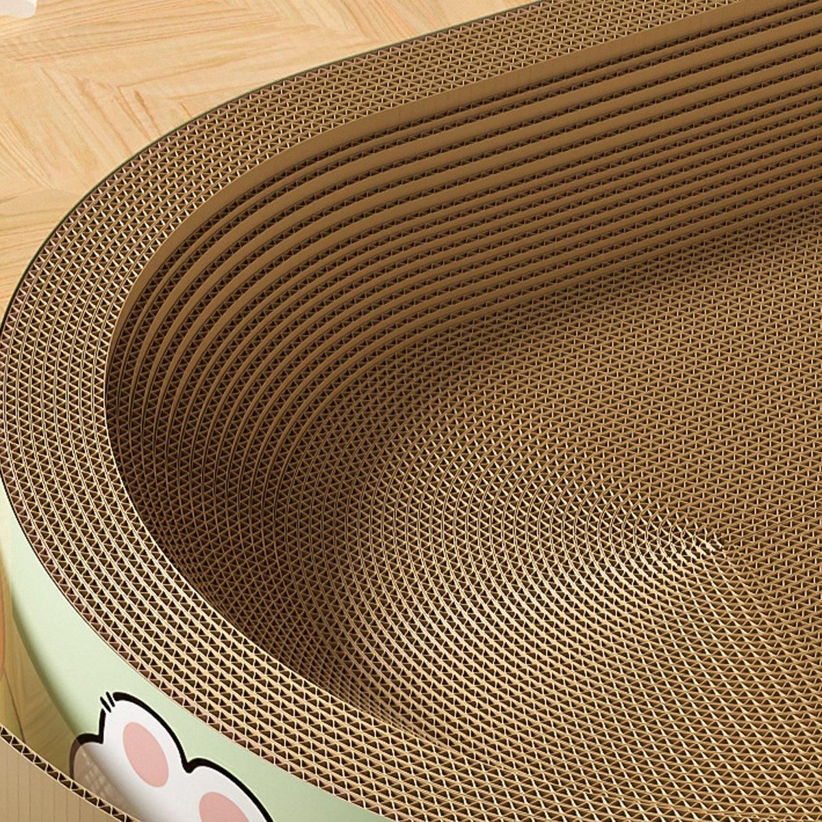 Extra-Large Oval Cat Scratching Board Durable Pet Toy Cat Kittens Wear Resistant - Bear