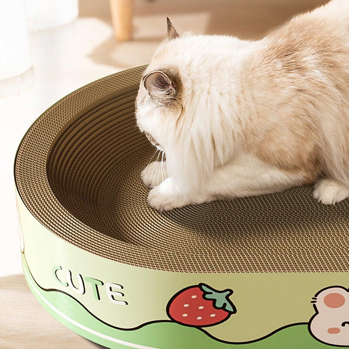 Extra-Large Oval Cat Scratching Board Durable Pet Toy Cat Kittens Wear Resistant - Rabbit