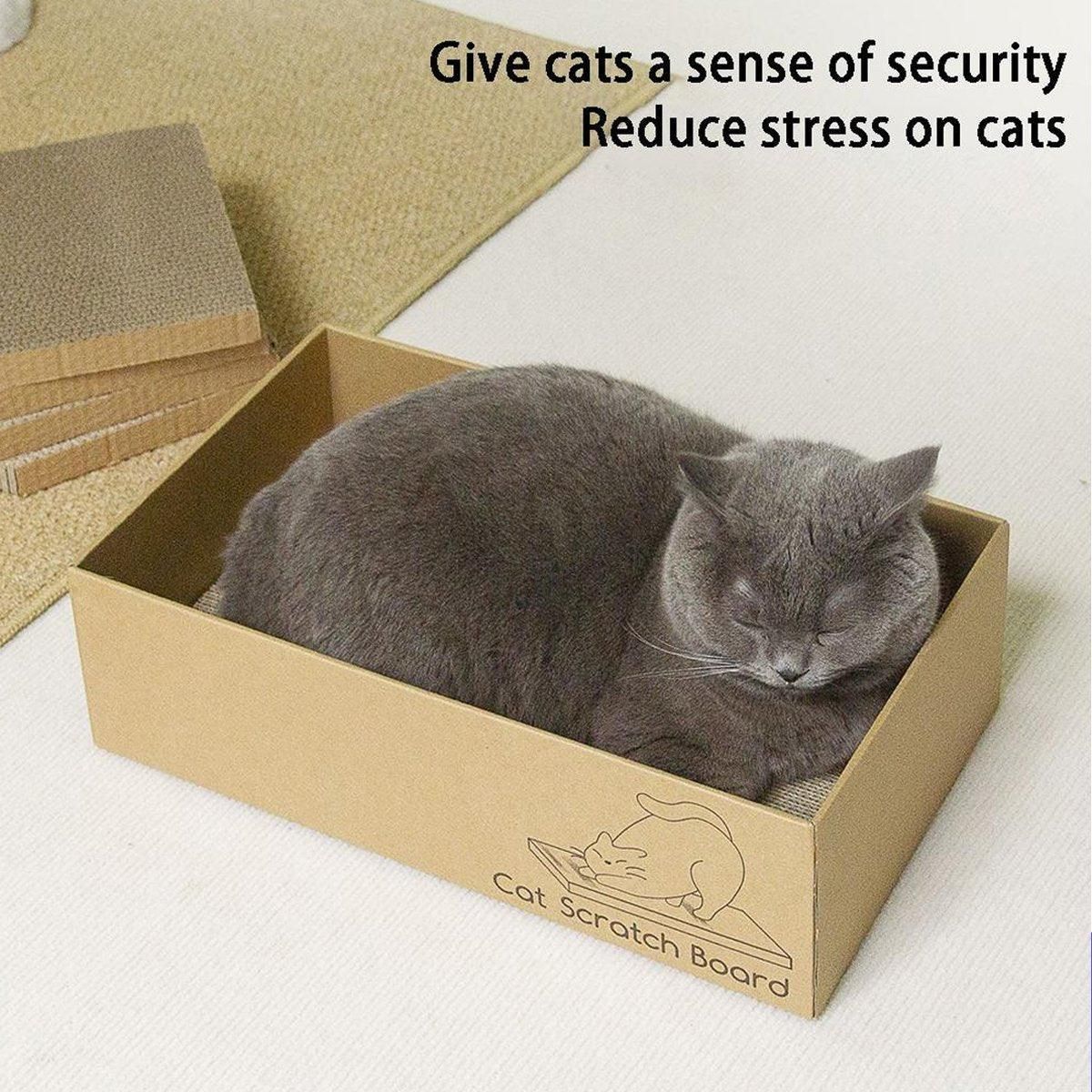 Eco-Friendly Corrugated Cardboard Cat Scratcher Cartoon Design and Play Hole