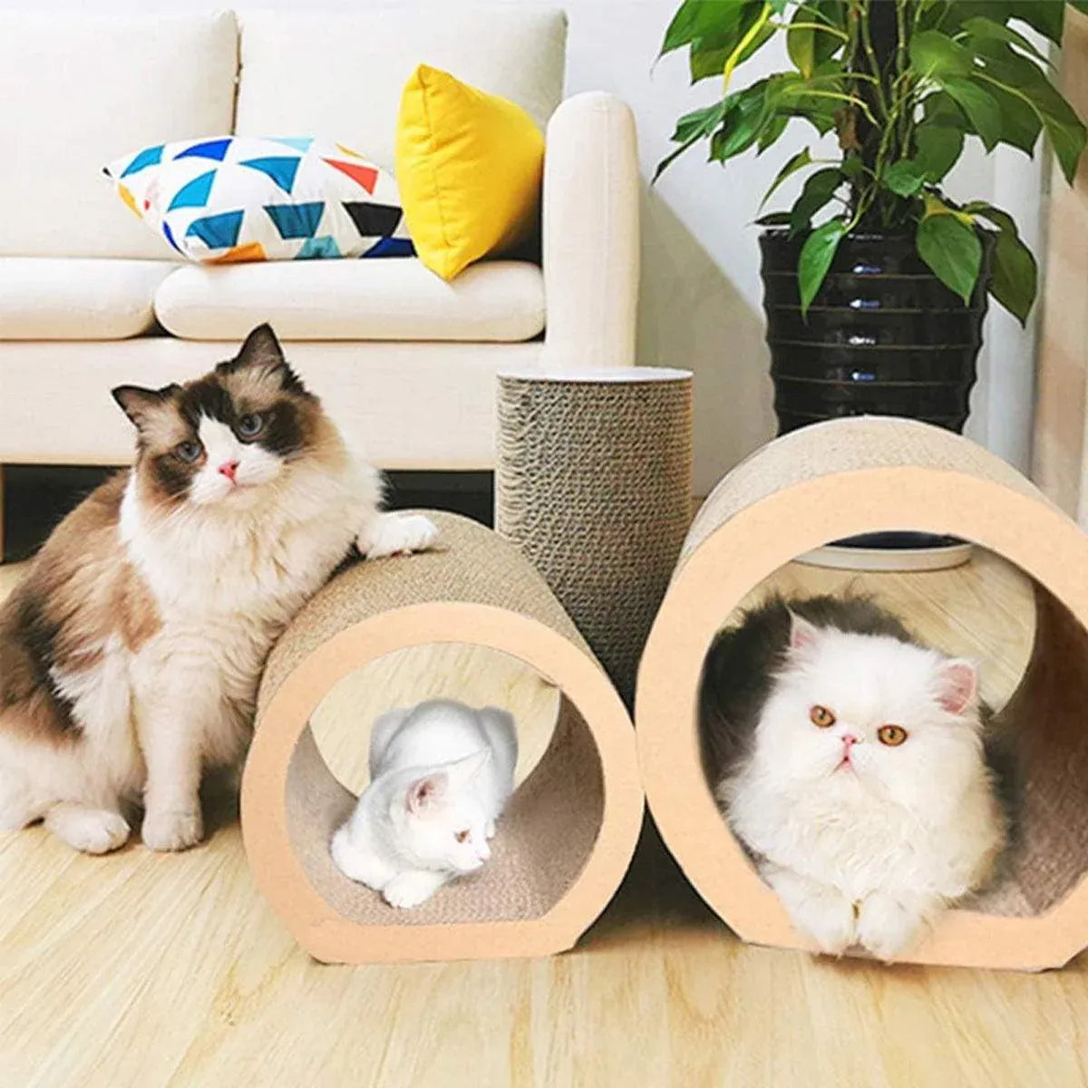 3pcs Cat Scratching Tunnel Wearable Claw Sharpening Toys for Cats Pet Play