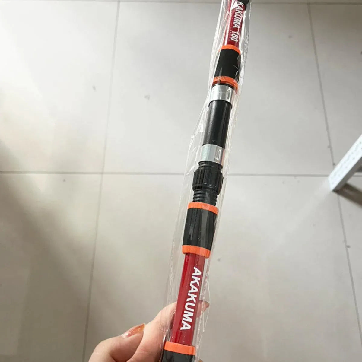 Telescopic Fishing Rod Lightweight Portable Sea Casting Rod Durable Glass Steel - Red
