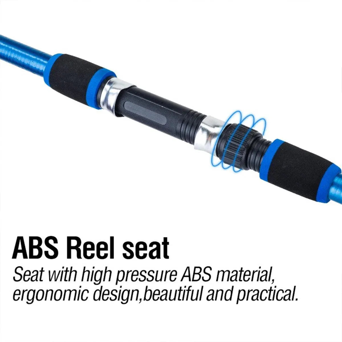 Telescopic Fishing Rod Lightweight Portable Sea Casting Rod Durable Glass Steel - Yellow