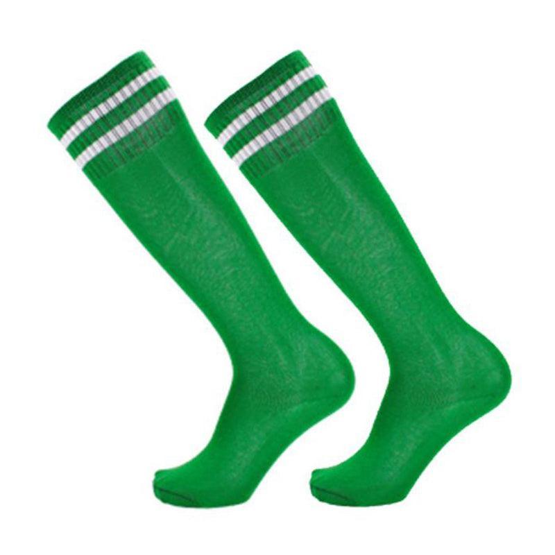 Mens Womens Sports Breathable Tube Long High Socks Knee Warm Casual Footy Soccer - Dark Blue