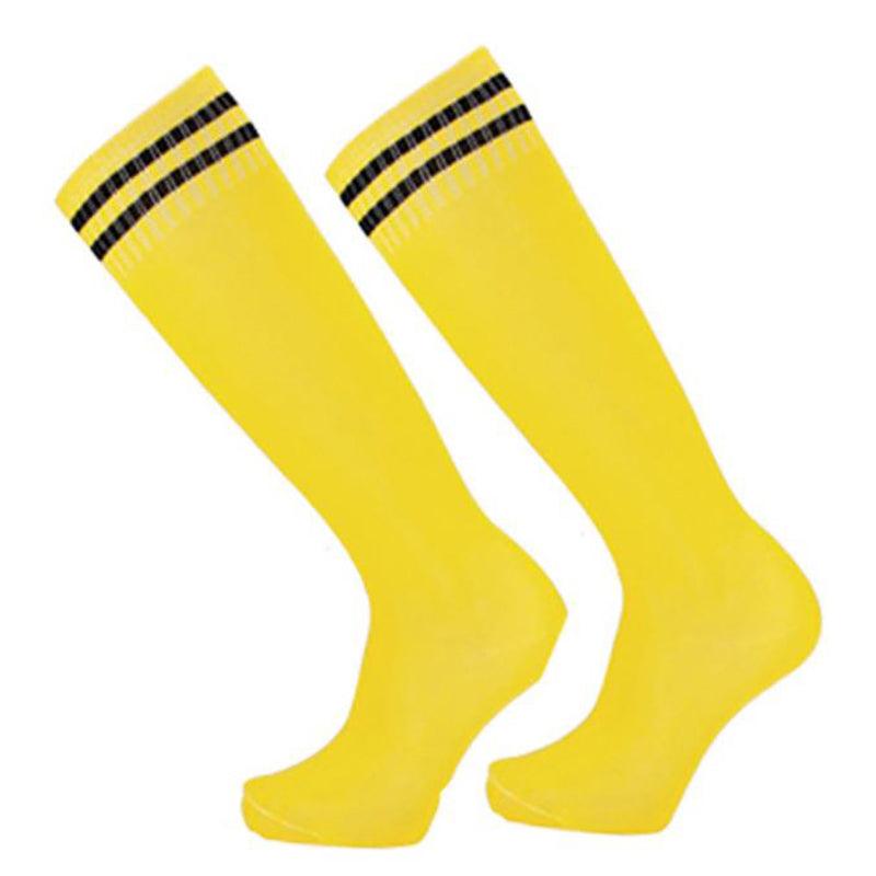 Mens Womens Sports Breathable Tube Long High Socks Knee Warm Casual Footy Soccer - Dark Blue