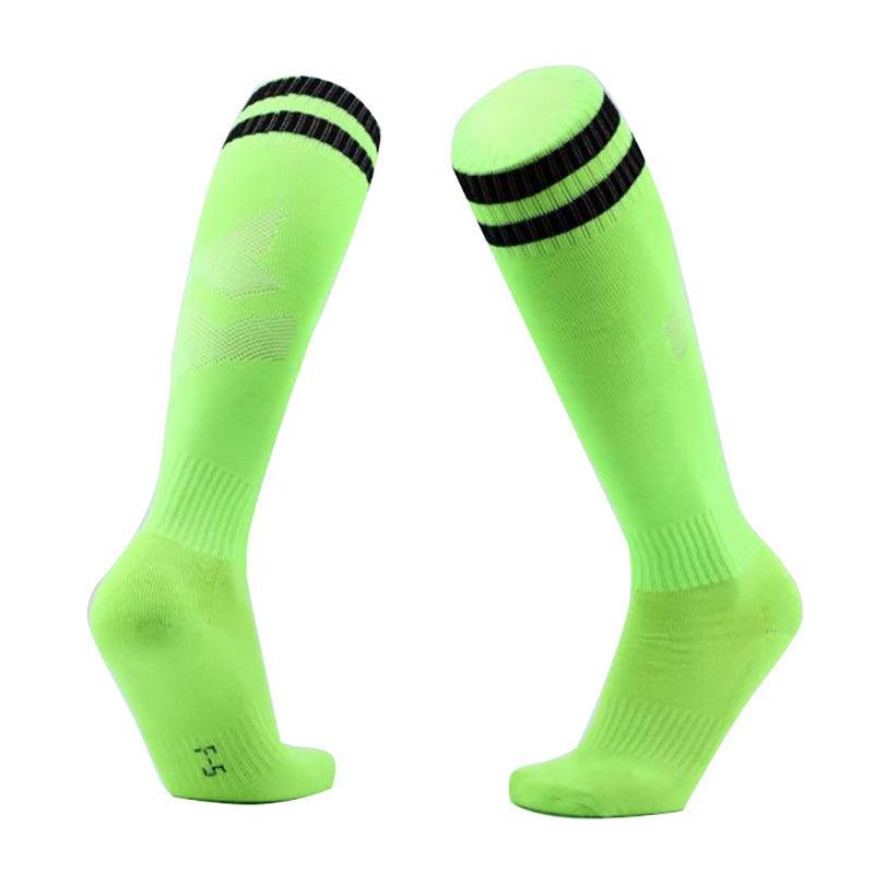 Mens Womens Sports Breathable Tube Long High Socks Knee Warm Casual Footy Soccer - Orange