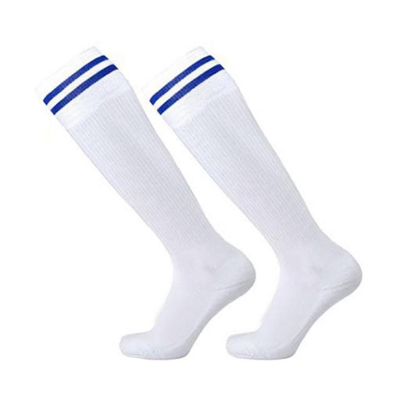 Mens Womens Sports Breathable Tube Long High Socks Knee Warm Casual Footy Soccer - Orange