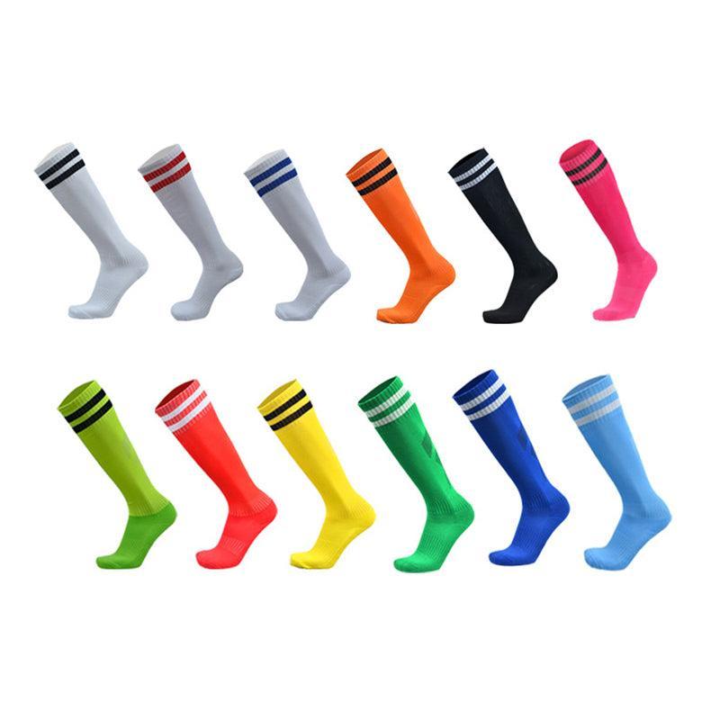 Mens Womens Sports Breathable Tube Long High Socks Knee Warm Casual Footy Soccer - White