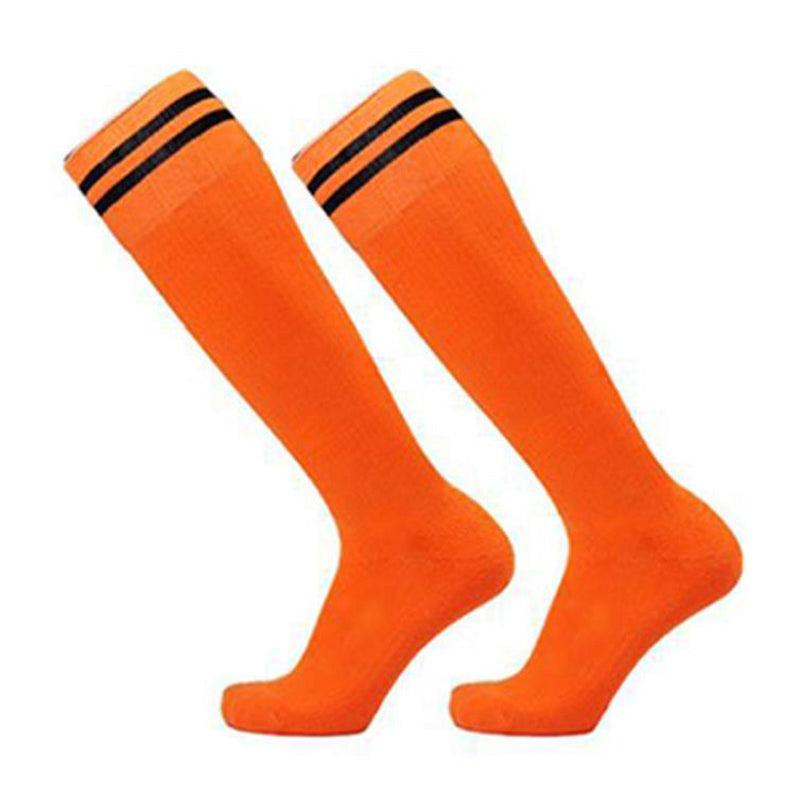 Mens Womens Sports Breathable Tube Long High Socks Knee Warm Casual Footy Soccer - White