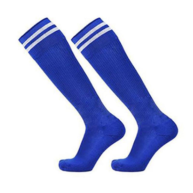 Mens Womens Sports Breathable Tube Long High Socks Knee Warm Casual Footy Soccer - White