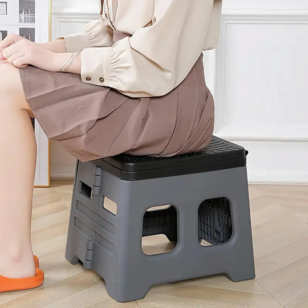 Outdoor Travel Toilet Portable Folding Stool Seat for Camping Hiking and Outdoor - Green