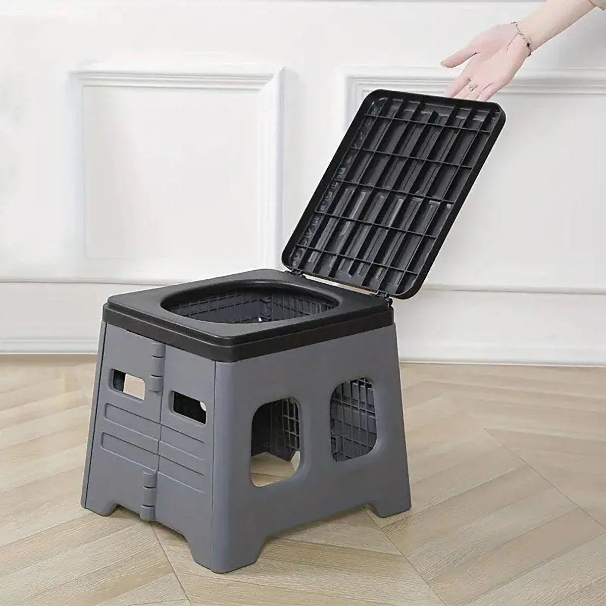 Outdoor Travel Toilet Portable Folding Stool Seat for Camping Hiking and Outdoor - Green