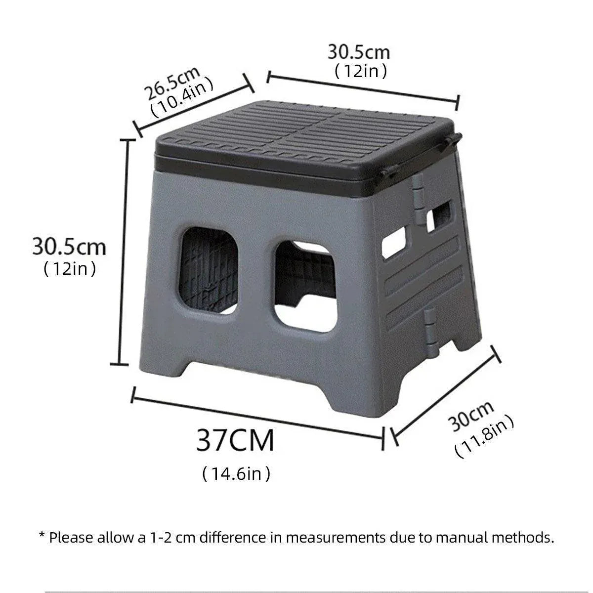 Outdoor Travel Toilet Portable Folding Stool Seat for Camping Hiking and Outdoor - Grey
