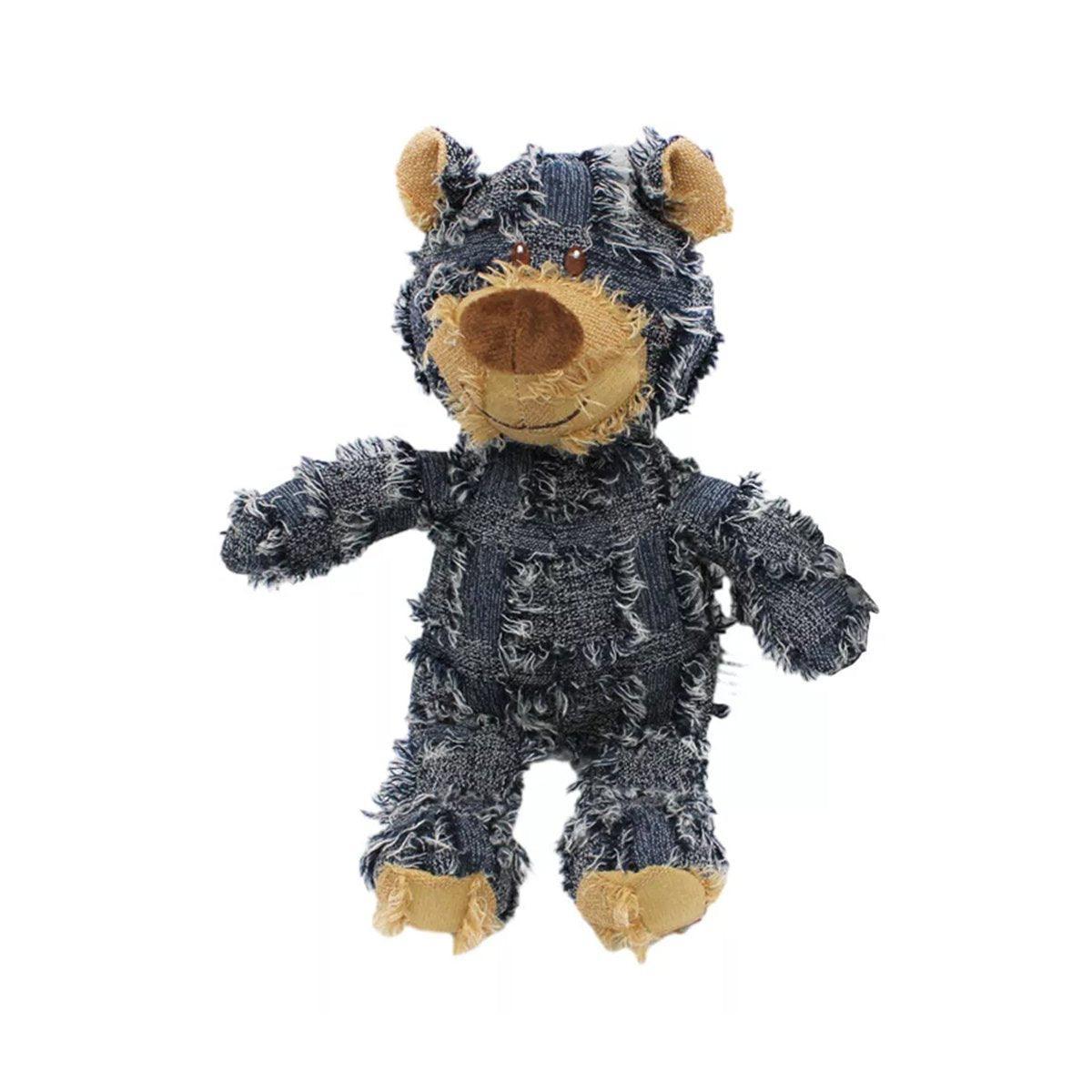 Puppy Squeaky Plush Toy Small Dog Chew Soft Bear Pet Companion - Brown-28cm
