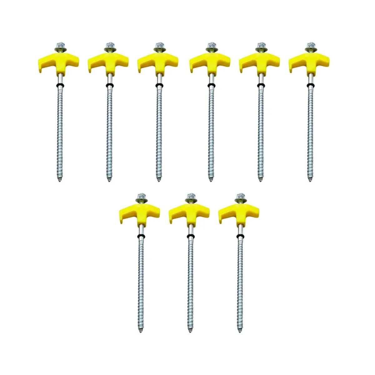 9PCS High Strength Carbon Steel Tent Stakes Outdoor Camping Pegs M8x200 Durable