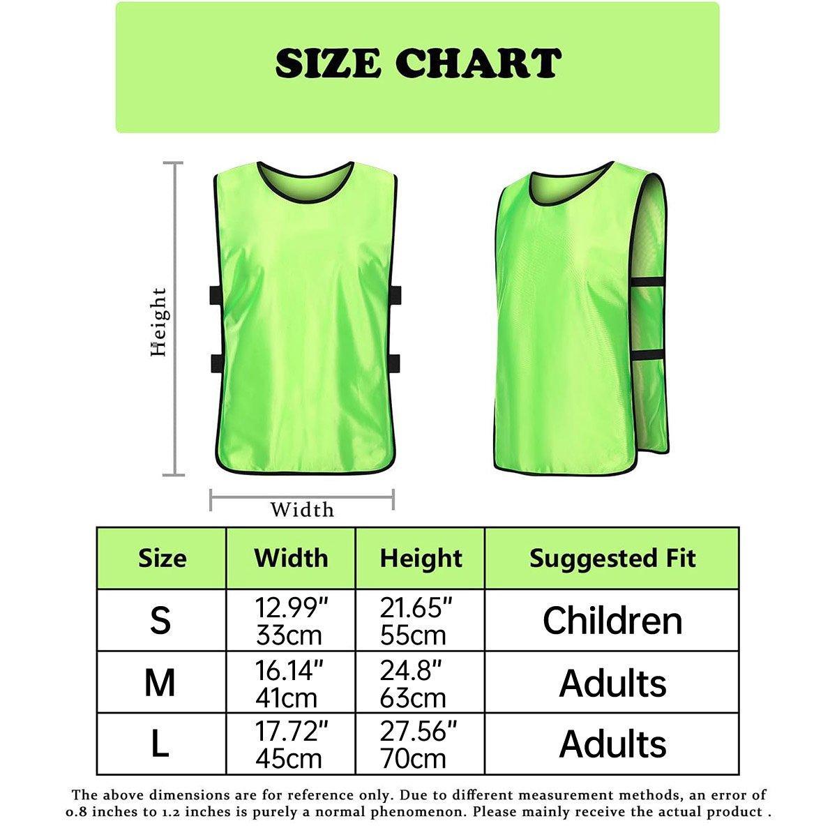 6X Sports Training Bibs Soccer Vests Group Team Bibs Basketball Cricket Football - Red-S