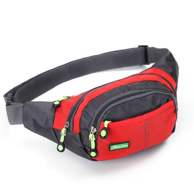Fanny Pack Zip Pouch Hiking Climbing Sport Bum Waist Bag - Green