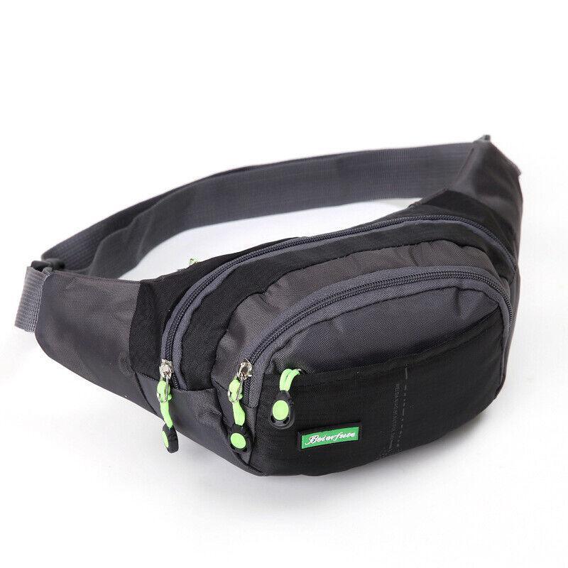 Fanny Pack Zip Pouch Hiking Climbing Sport Bum Waist Bag - Green