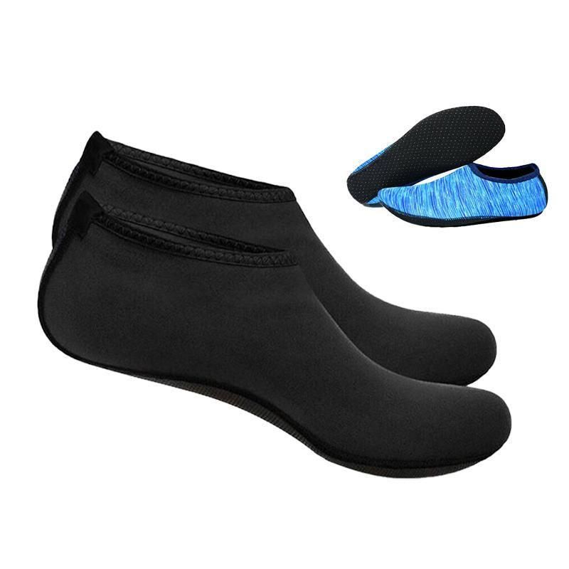 Unisex Water Shoes Slip On Aqua Socks Swim Surf Diving Yoga Exercise Reef Shoes - Blue-M